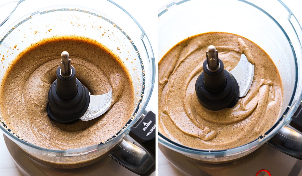 almond butter processed until smooth in a food processor.