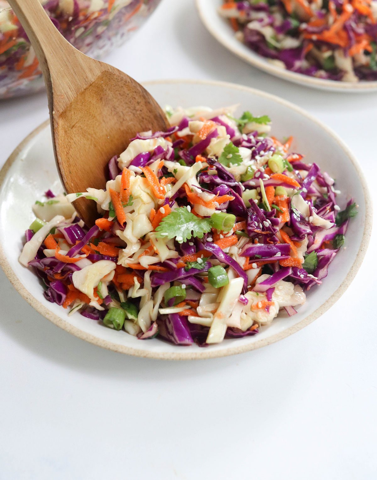 asian salad served on a plate