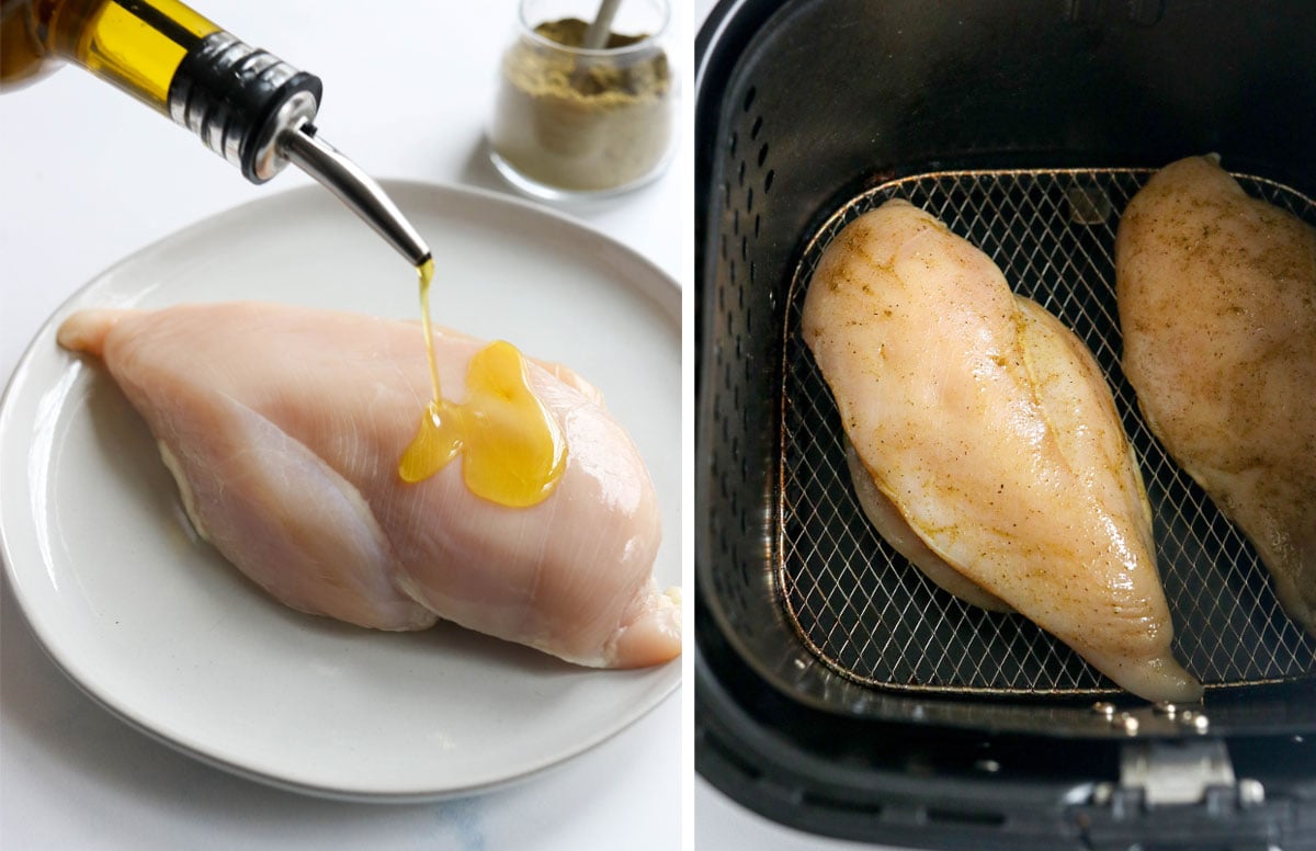 how to prepare the chicken with olive oil and salt