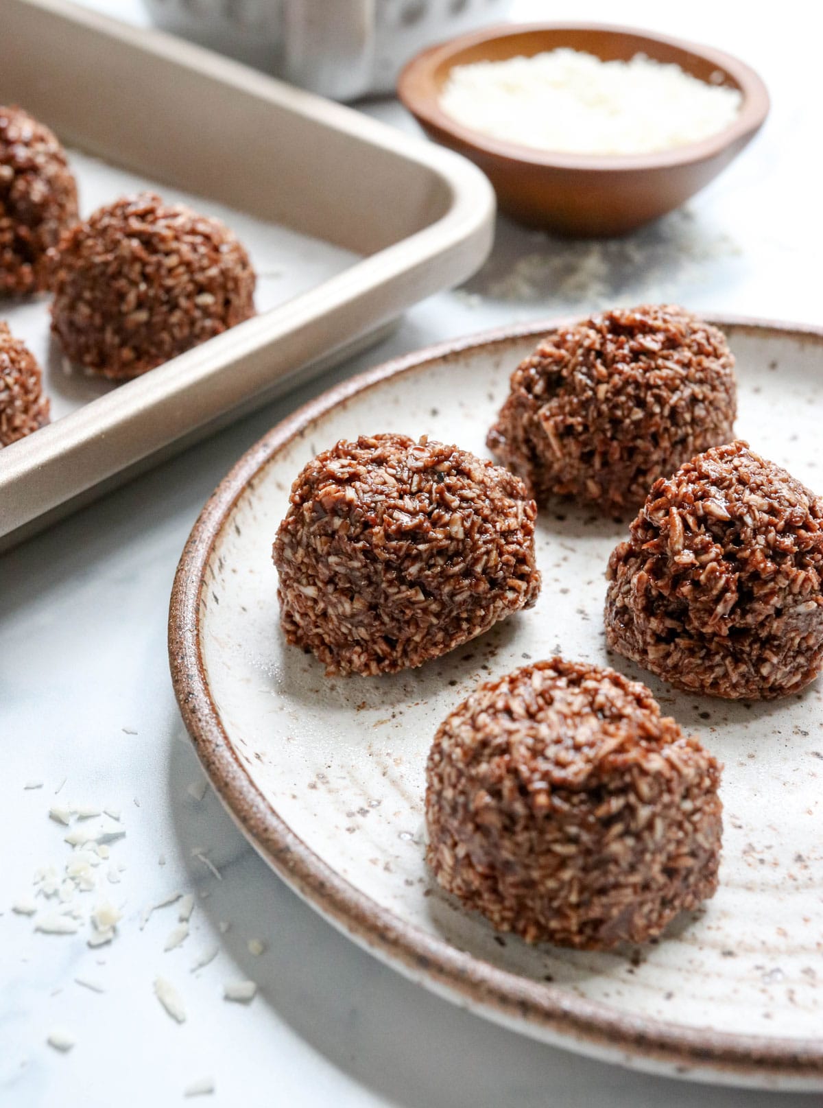 chocolate macaroons ready to serve