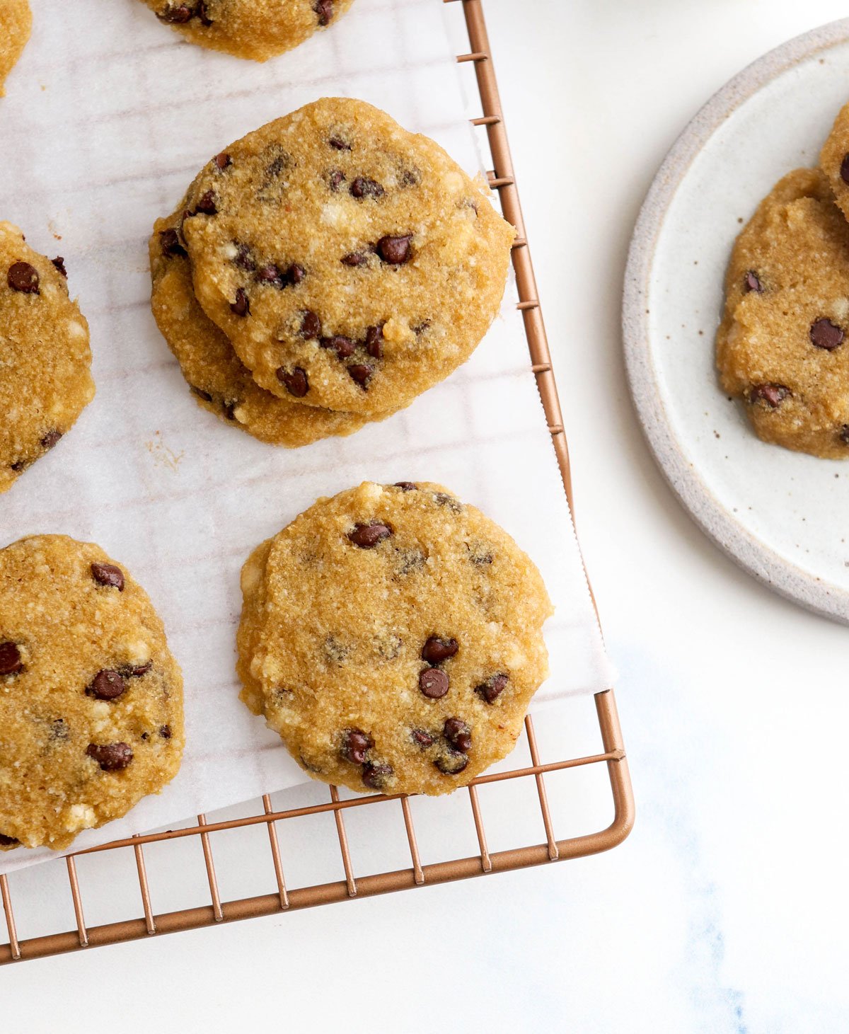 baked coconut flour cookies cooling