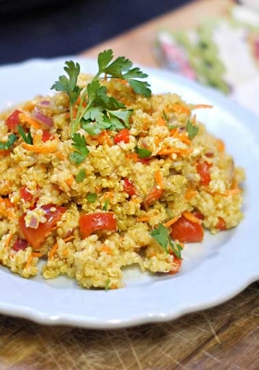 Citrus basil quinoa salad