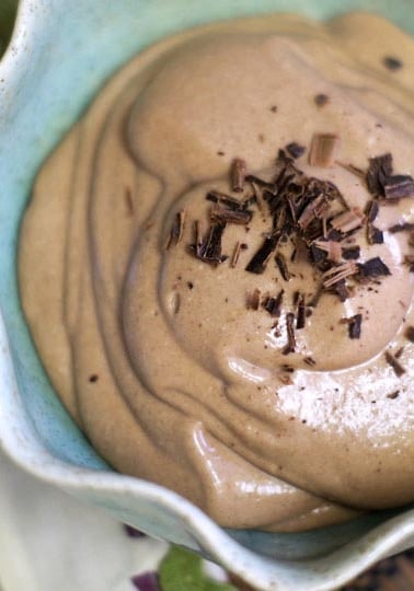 creamy chocolate coconut pudding