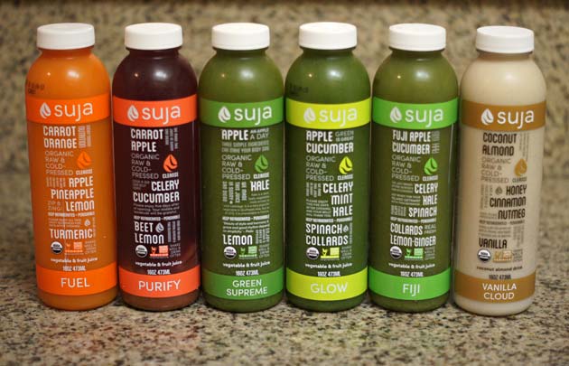 suja juice bottles