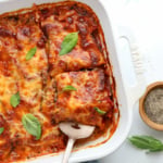 eggplant lasagna in pan