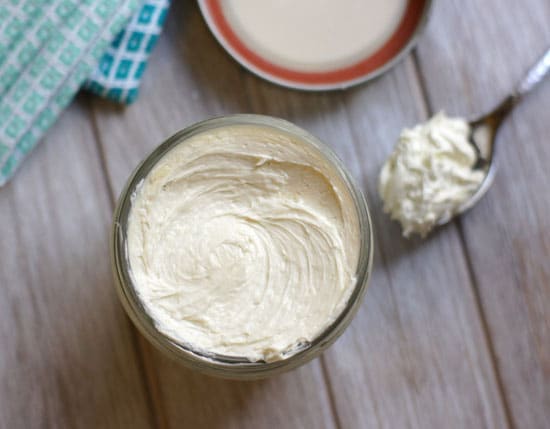 homemade lotion in a small glass container