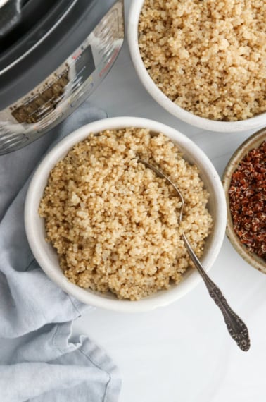 quinoa in bowls by the Instant Pot