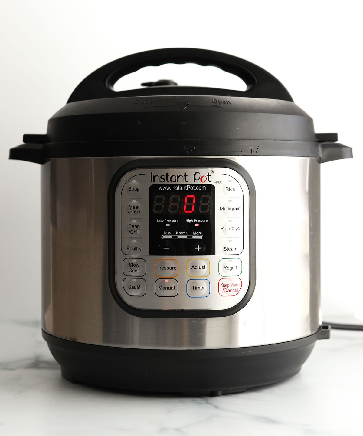 zero minutes set on a 6-quart Instant Pot.