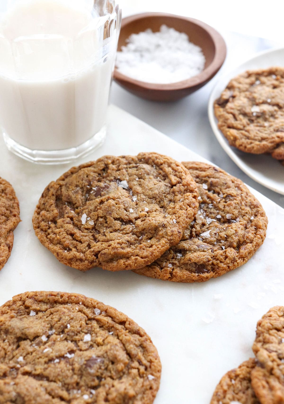 chickpea cookies on marble board