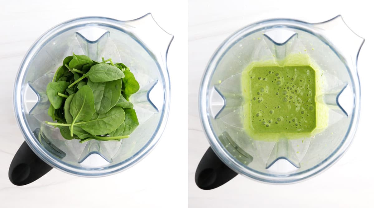 spinach smoothie ingredients blended