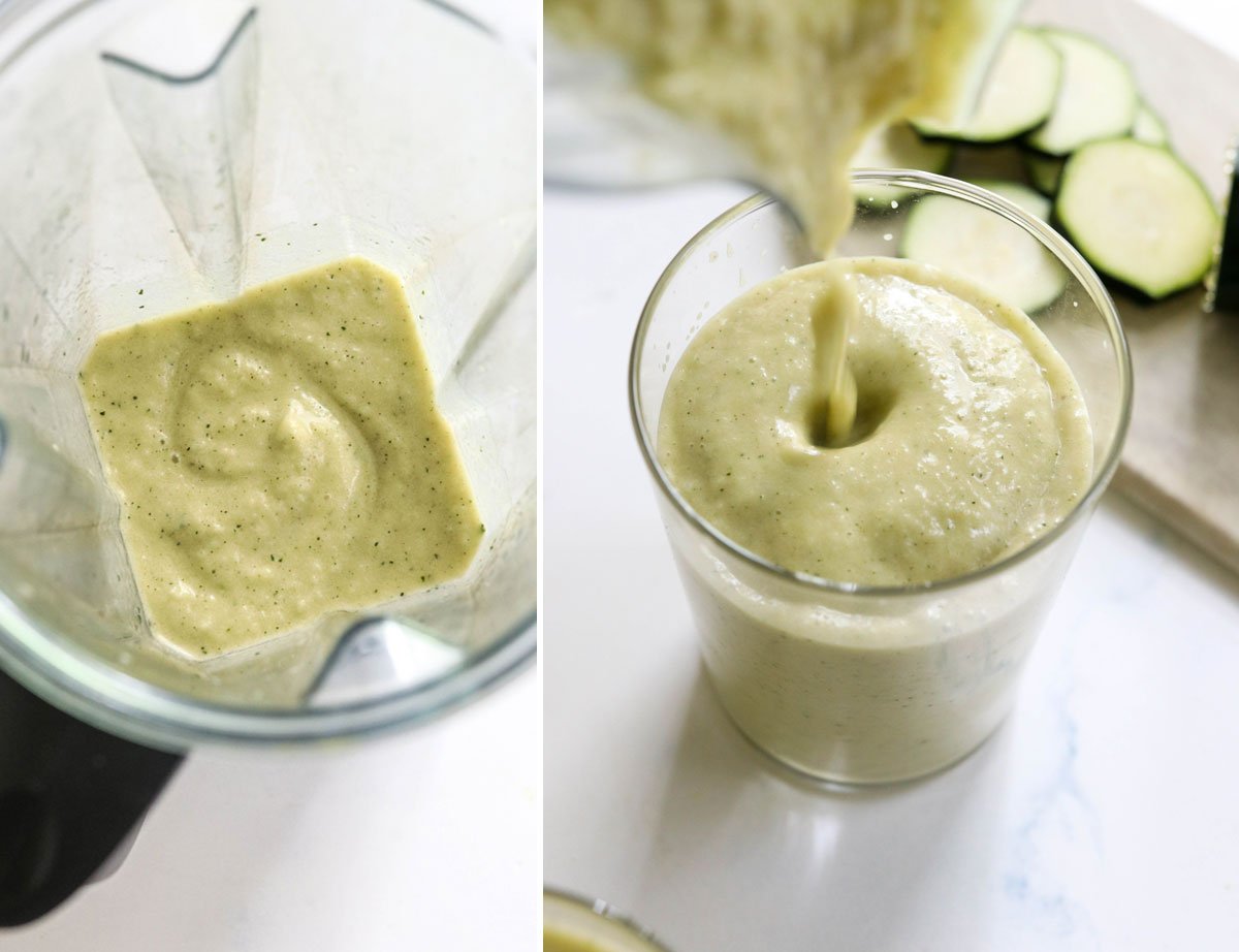 zucchini smoothie in blender