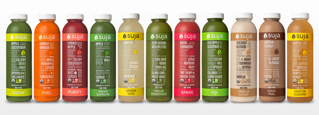 suja juice bottles